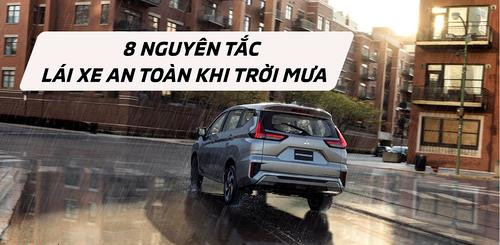 8 NGUYÊN TẮC LÁI XE AN TOÀN KHI TRỜI MƯA